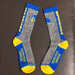 Golden State Warriors Blue and Yellow Crew Socks